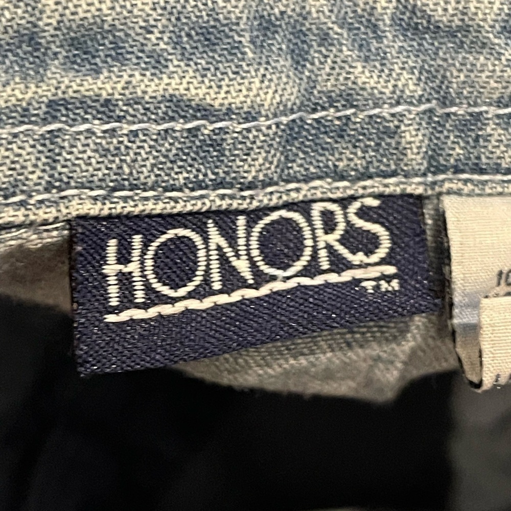 Vintage honors denim Santa embroidered  button up long sleeve shirt - Picture 3 of 9